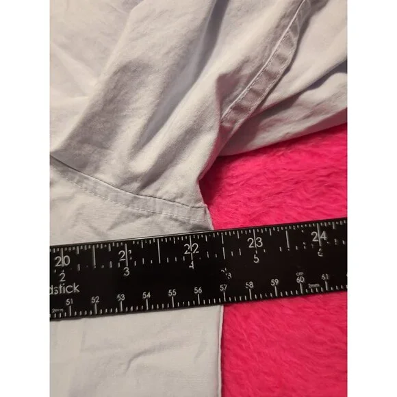 Calvin Klein Blue Classic Fit Button Up Shirt Women's L Long Sleeve - Picture 6 of 7